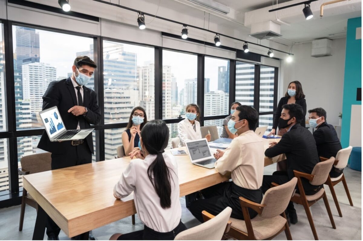 business meeting in a meeting room