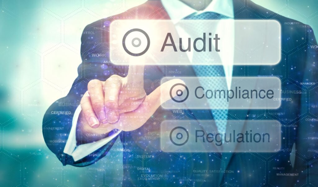 Audit concept on a computer display