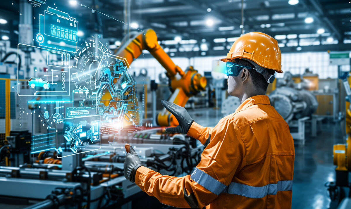 MY - man-hard-hat-is-working-robot